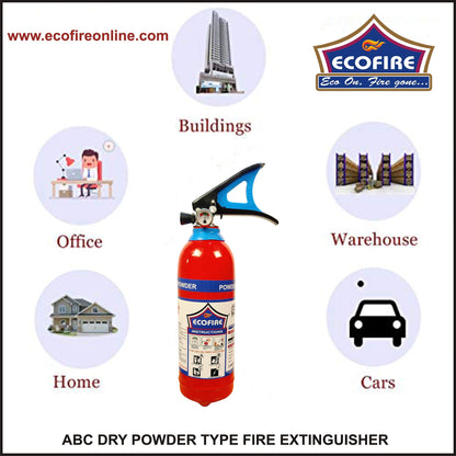 Eco Fire ABC Powder Type 1 Kg Fire Extinguisher (Red)