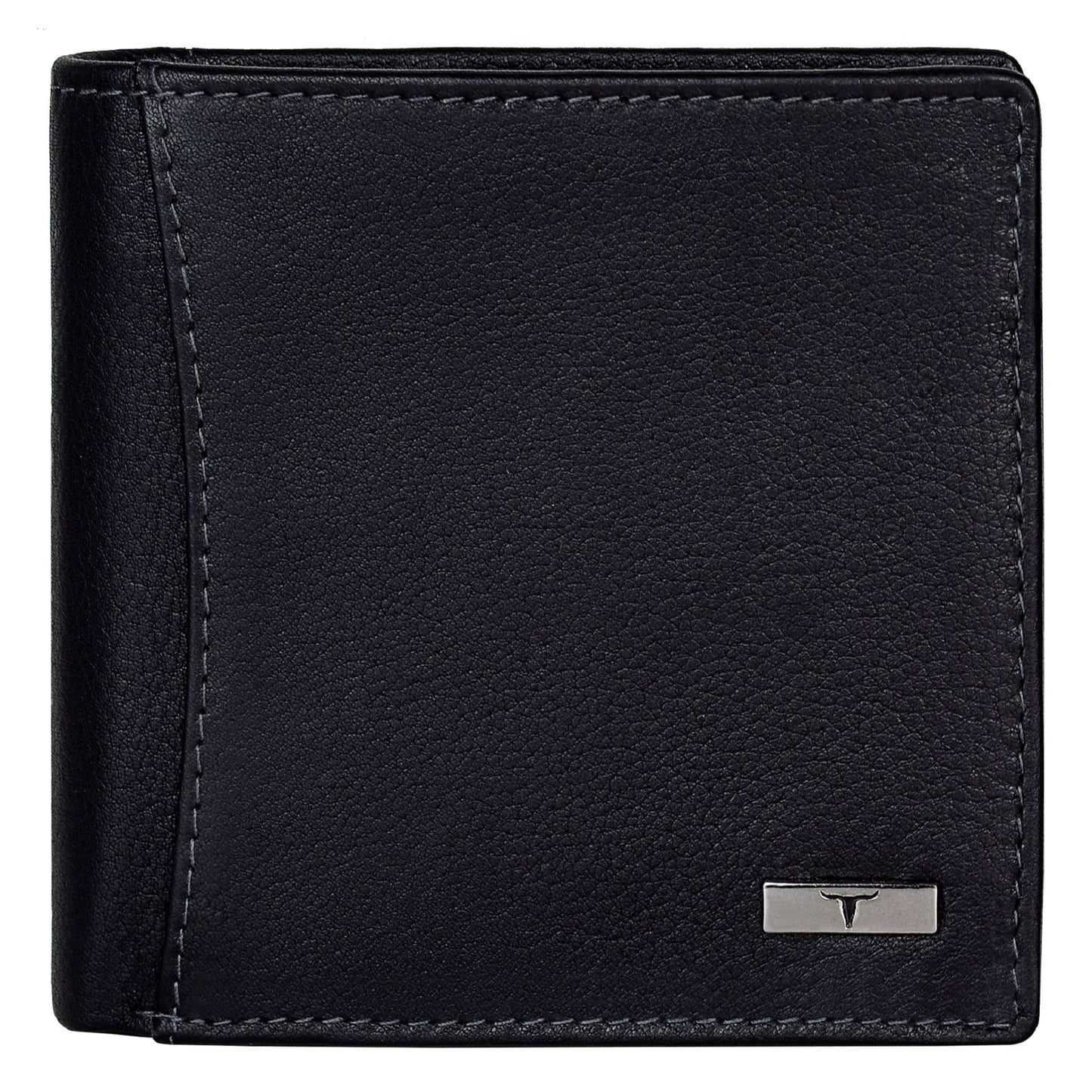 URBAN FOREST Oliver Black Leather Wallet for Men, 6 Card Slot