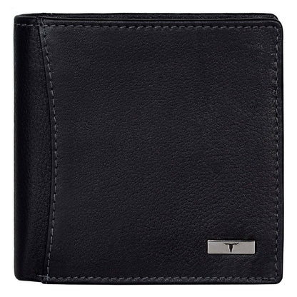 URBAN FOREST Oliver Black Leather Wallet for Men, 6 Card Slot