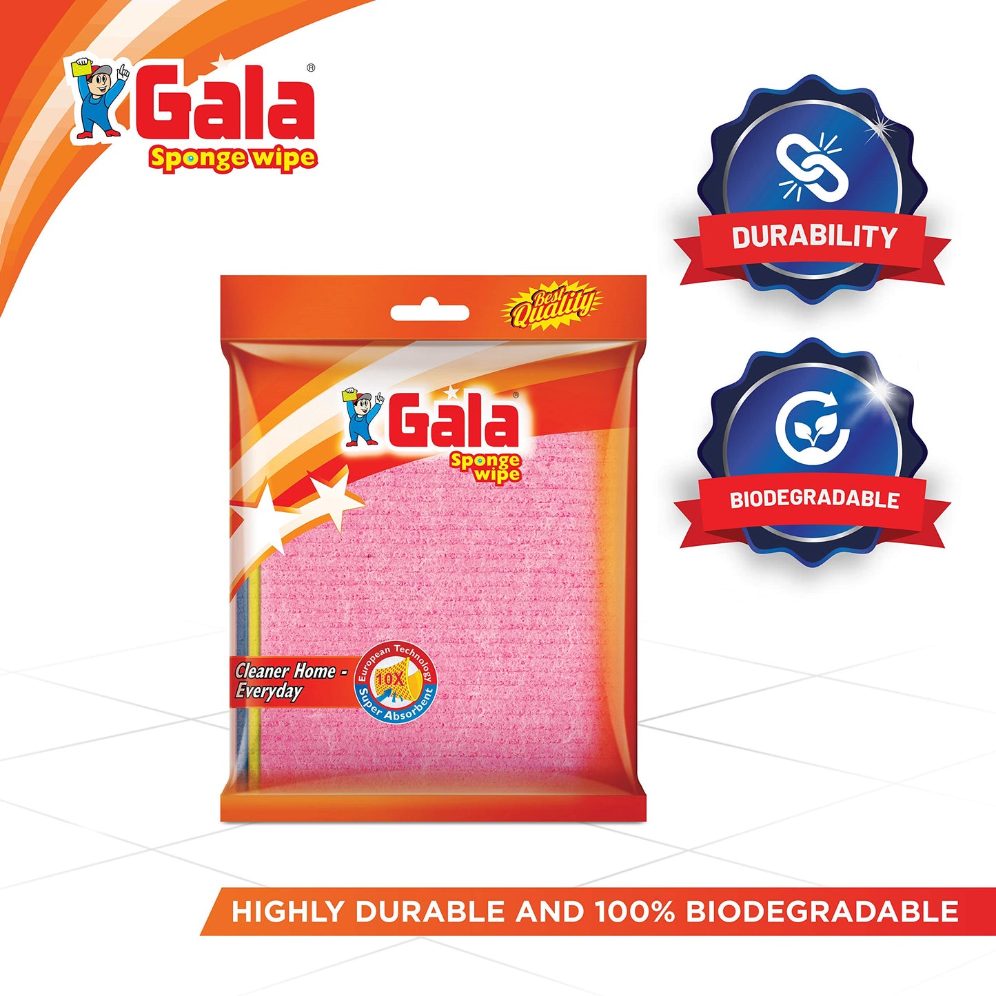 Gala Sponge Wipe for Kitchen 5 Pcs Pack (Multipurpose) (148995)