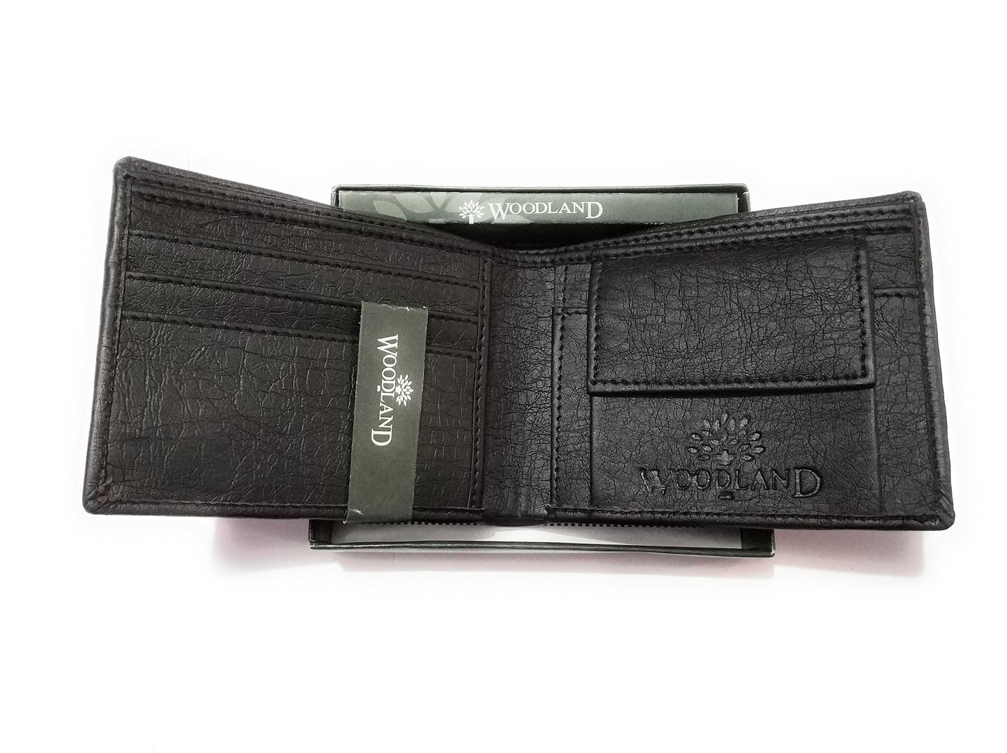 Woodland Black Leather Men's Wallet