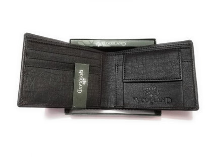 Woodland Black Leather Men's Wallet