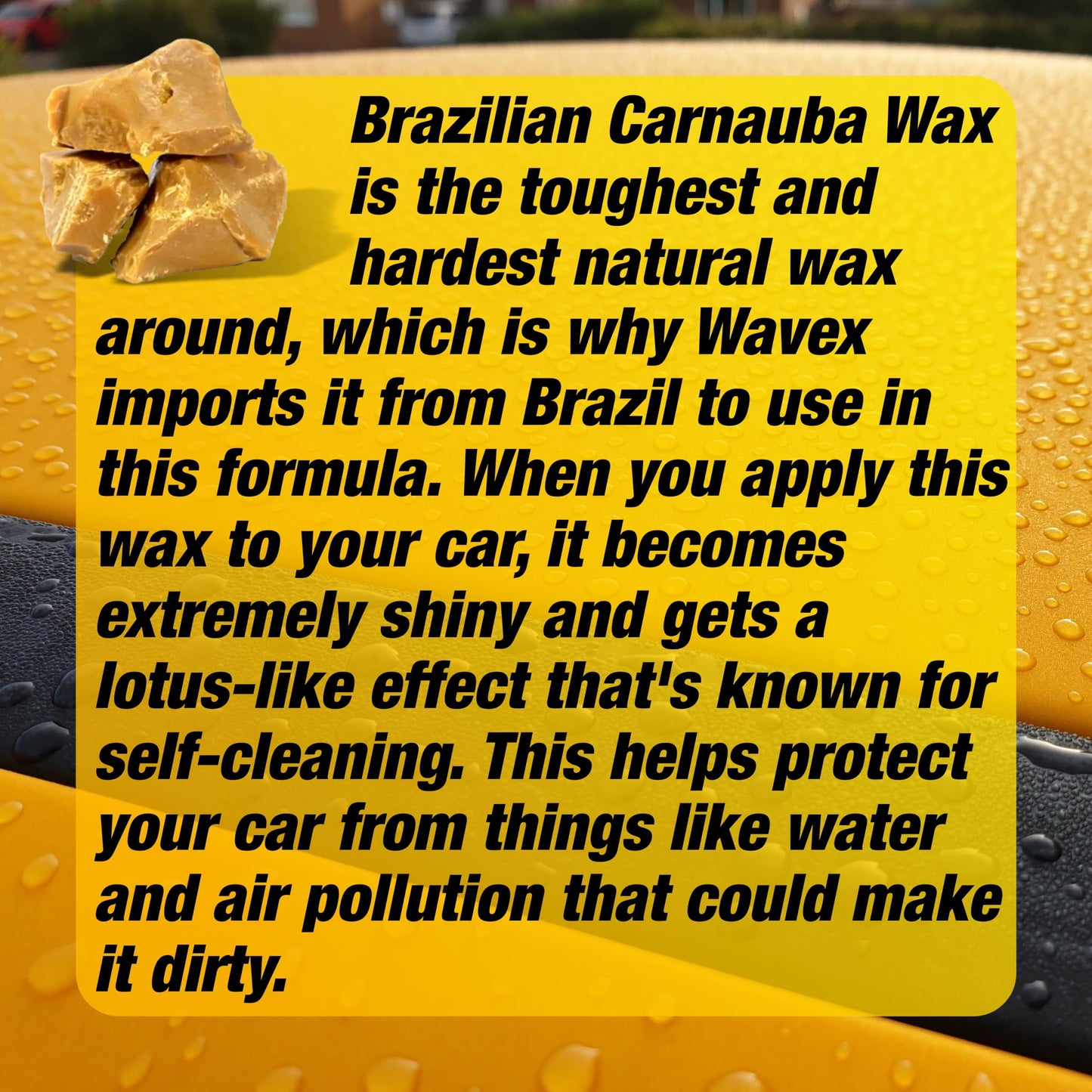 WaveX Carnauba Wax Car Polish Cream (1 L) | Car Wax That Provides Deep Wet Shine | Car Wax Polish For Car Paint, Headlights & Chrome Components