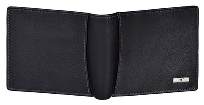 URBAN FOREST Oliver Black Leather Wallet for Men, 6 Card Slot