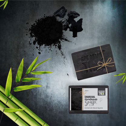 Speaking Tree Specially Formulated and Cold Processed Deodorizing Bamboo Charcoal Handmade Soap to Cleanse Skin Naturally and A Beautifully Refreshing Aroma (100 Gm)