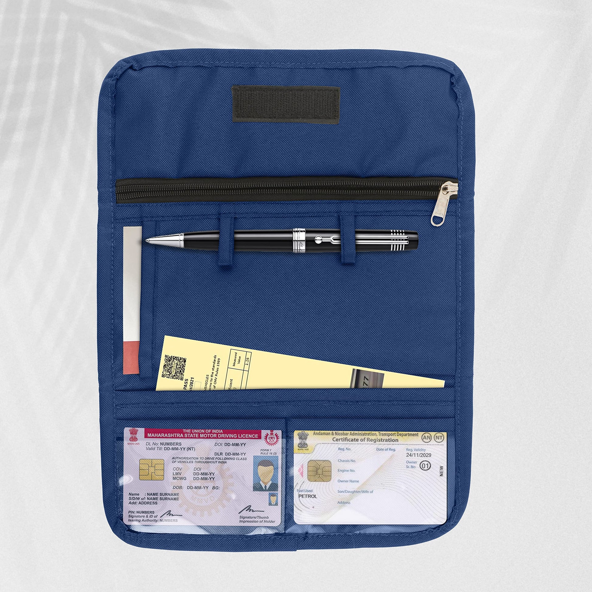 Open look of Car Document Holder 