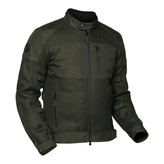 Royal Enfield Windfarer Riding Jacket Olive 44 Cm Knox Flexiform Ce Level 1 Certified Protectors At Shoulders And Elbows / High Abrasion-Resistant mesh with high air permeability