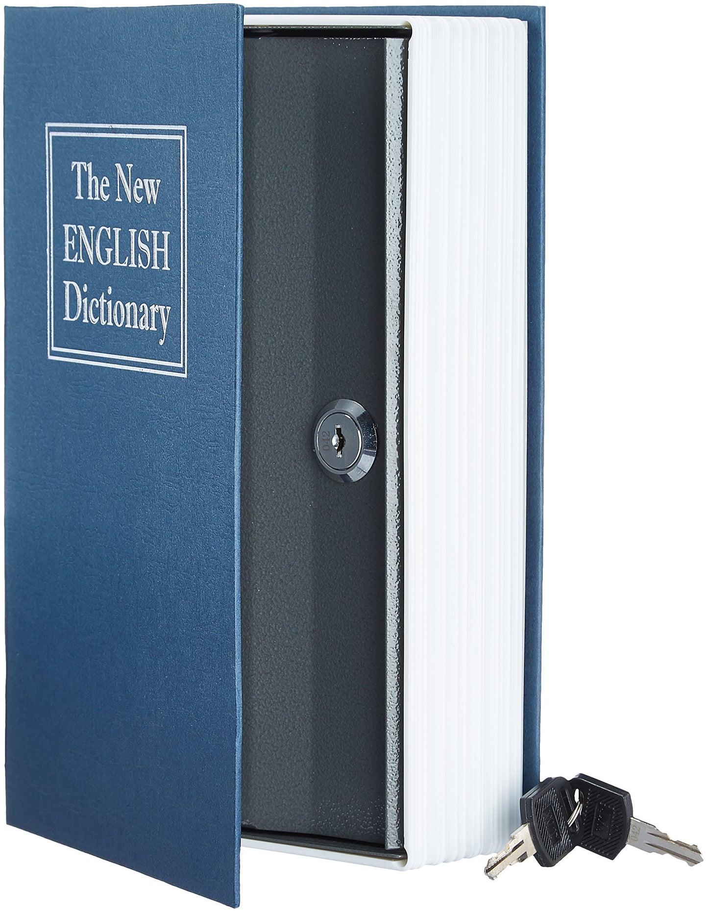 amazon basics Book Safe with Key Lock, Blue